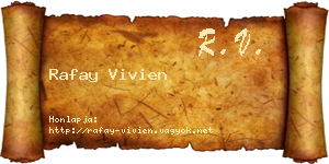 Rafay Vivien névjegykártya